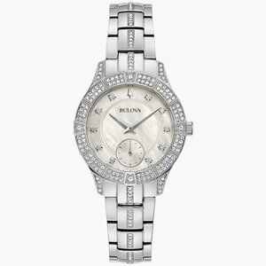 Bulova Women's Phantom Small Second Quartz Silver Watch 30MM 96L291